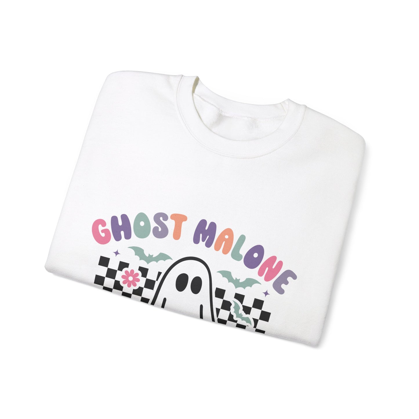 Ghost Malone Sweatshirt Retro Vintage Halloween Sweater Cute Ghost Sweat Funny Halloween Crewneck Spooky Season Sweatshirt Stay Spooky Gift