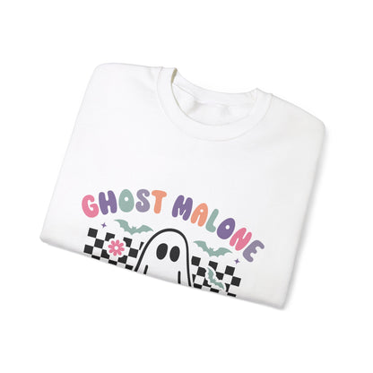 Ghost Malone Sweatshirt Retro Vintage Halloween Sweater Cute Ghost Sweat Funny Halloween Crewneck Spooky Season Sweatshirt Stay Spooky Gift