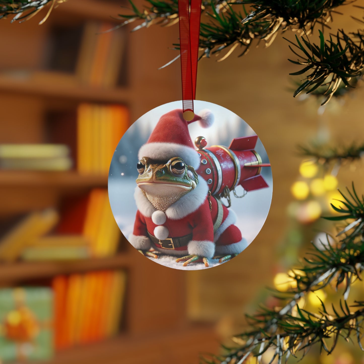 Missile Toad Funny Christmas Ornament Funny Viral Meme Mistletoe Missiletoad Pun Gag Christmas Decor Stocking Stuffer White Elephant Gift