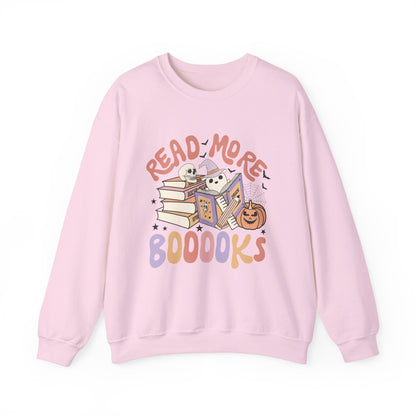 Read More Booooks Sweatshirt Teacher Halloween Sweater Spooky Teacher Sweatshirt Ghost Reading Books Crewneck Bookish Fall Book Lovers Gift