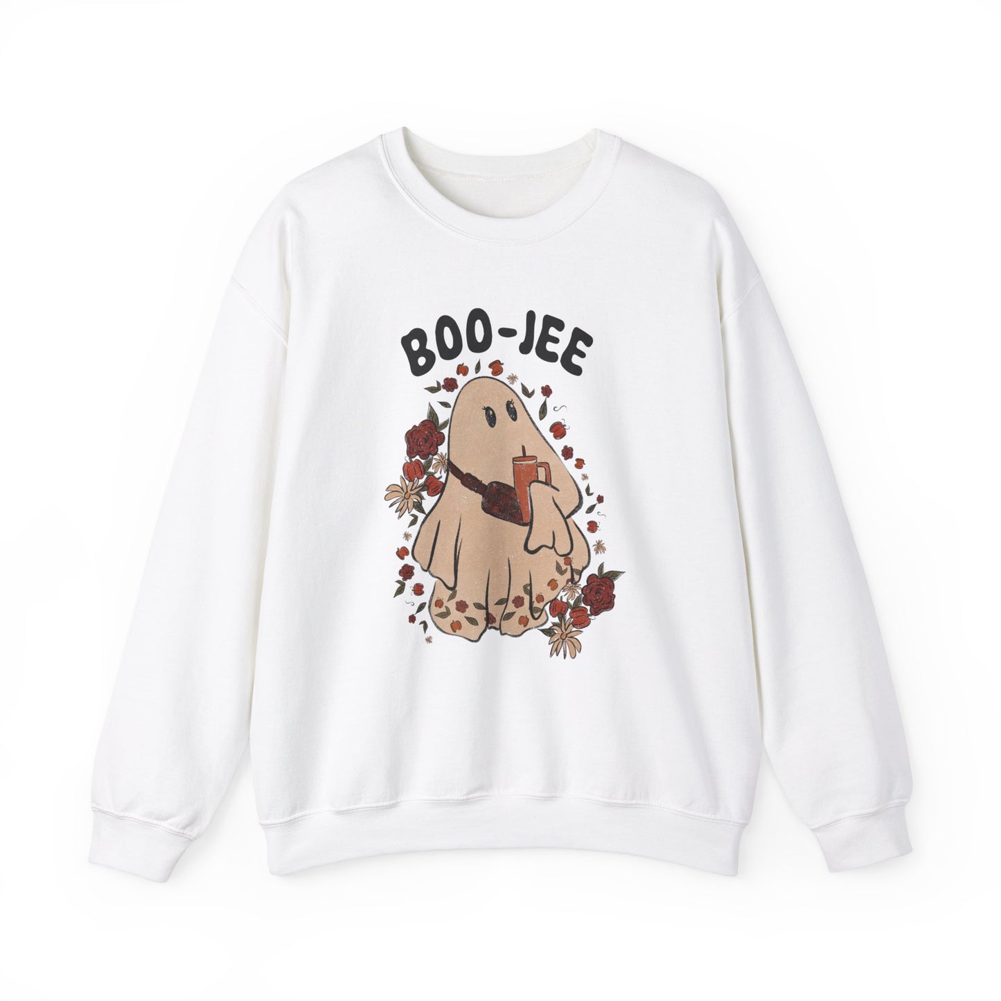 Halloween Ghost Sweatshirt Boo-Jee Spooky Ghost Sweater Vintage Retro Ghost Sweat Spooky Season Ghost Spooky Vibes Boujee Halloween Gift