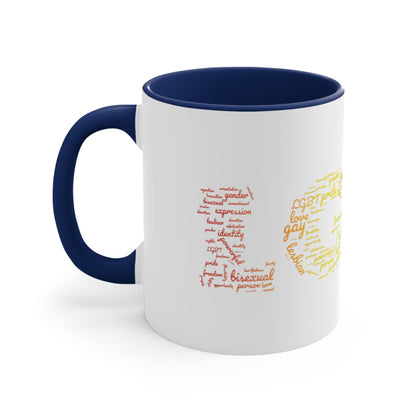 LGBT 11oz Coffee Mug Lesbian Gay Pride Word Cloud Cup Proud Love Support Gift Unique Pride Month Present Unique Cool Novelty His Hers Gift