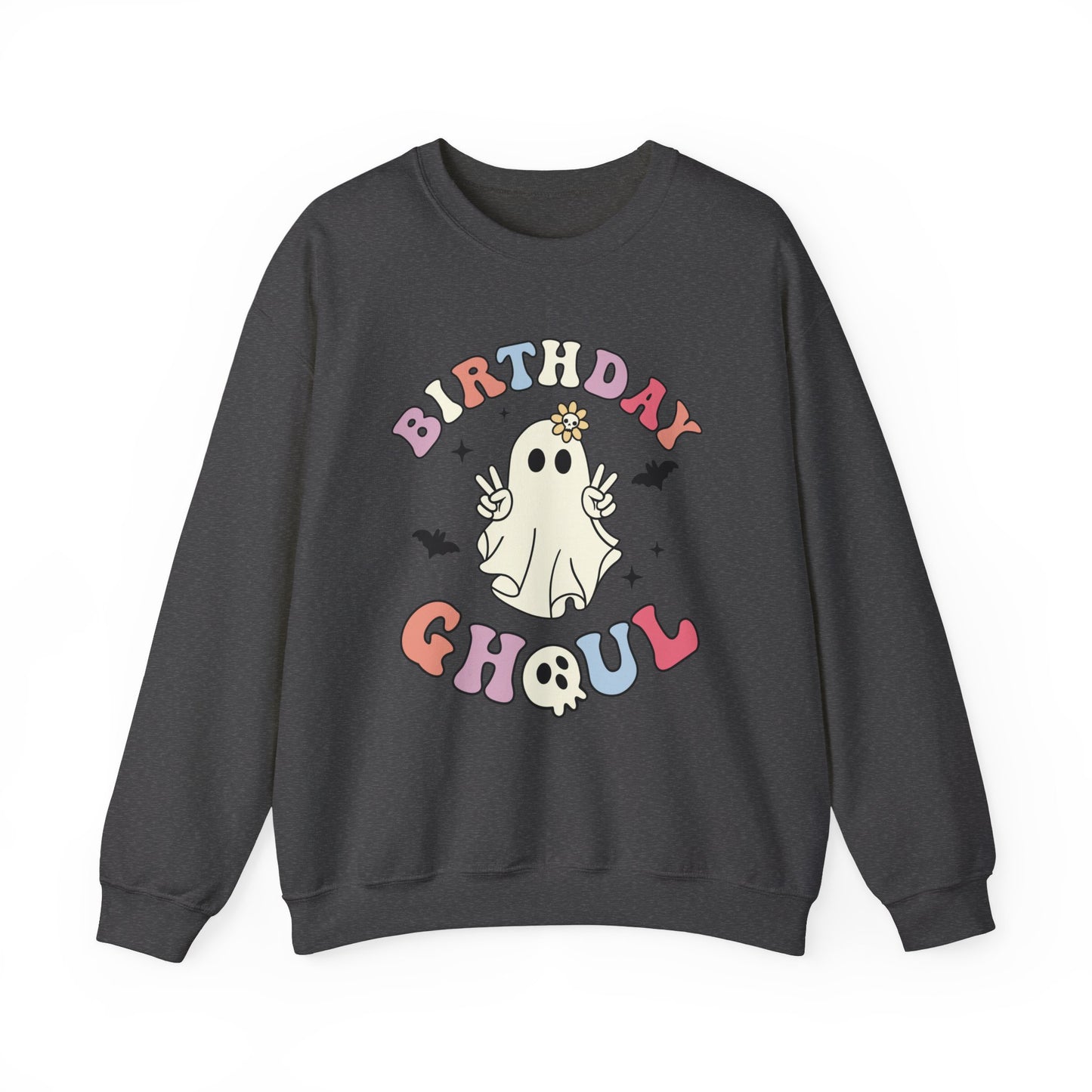 Birthday Ghoul Sweatshirt Funny Halloween Birthday Sweater Retro Halloween Ghost Sweatshirt Groovy Halloween Birthday Party Spooky Season