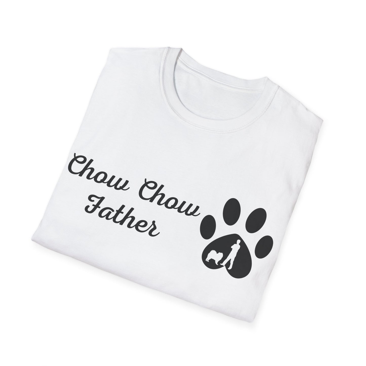 Doggy Dad's T-shirt, "Chow Chow Father", Dog Father's Day Gift, Fur Papa, Unique Men's Apparel Novelty Pet Lover Tee