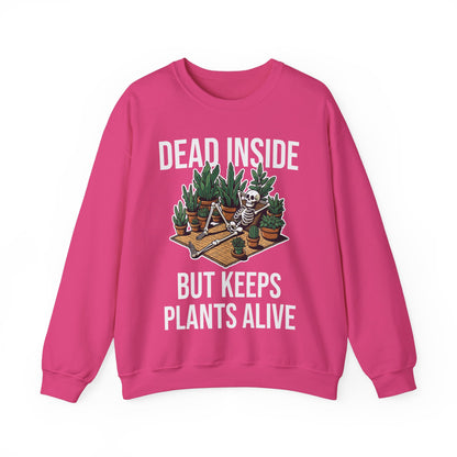 Dead Inside But Keeps Plants Alive Sweatshirt Garden Skeleton Halloween Pullover Sweater Funny Plant Lover Halloween Sweatshirt Plant Lover