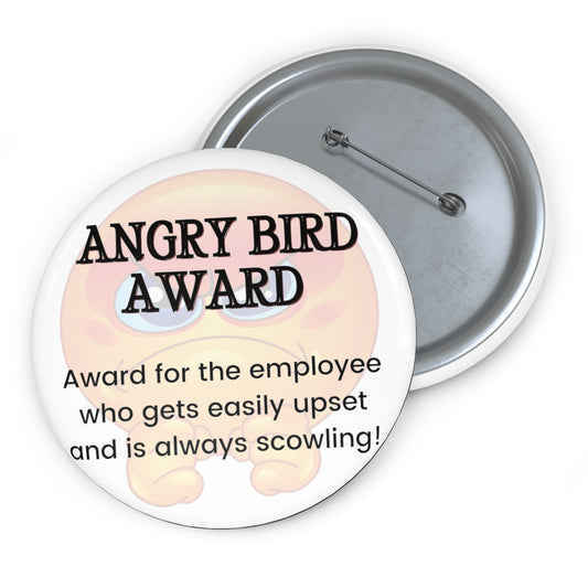 Funny Office Award Pin Button Angry Bird Award Pin Work Party Funny Coworkers Gift Funny Year End Office Pins Office Badges Employee Xmas