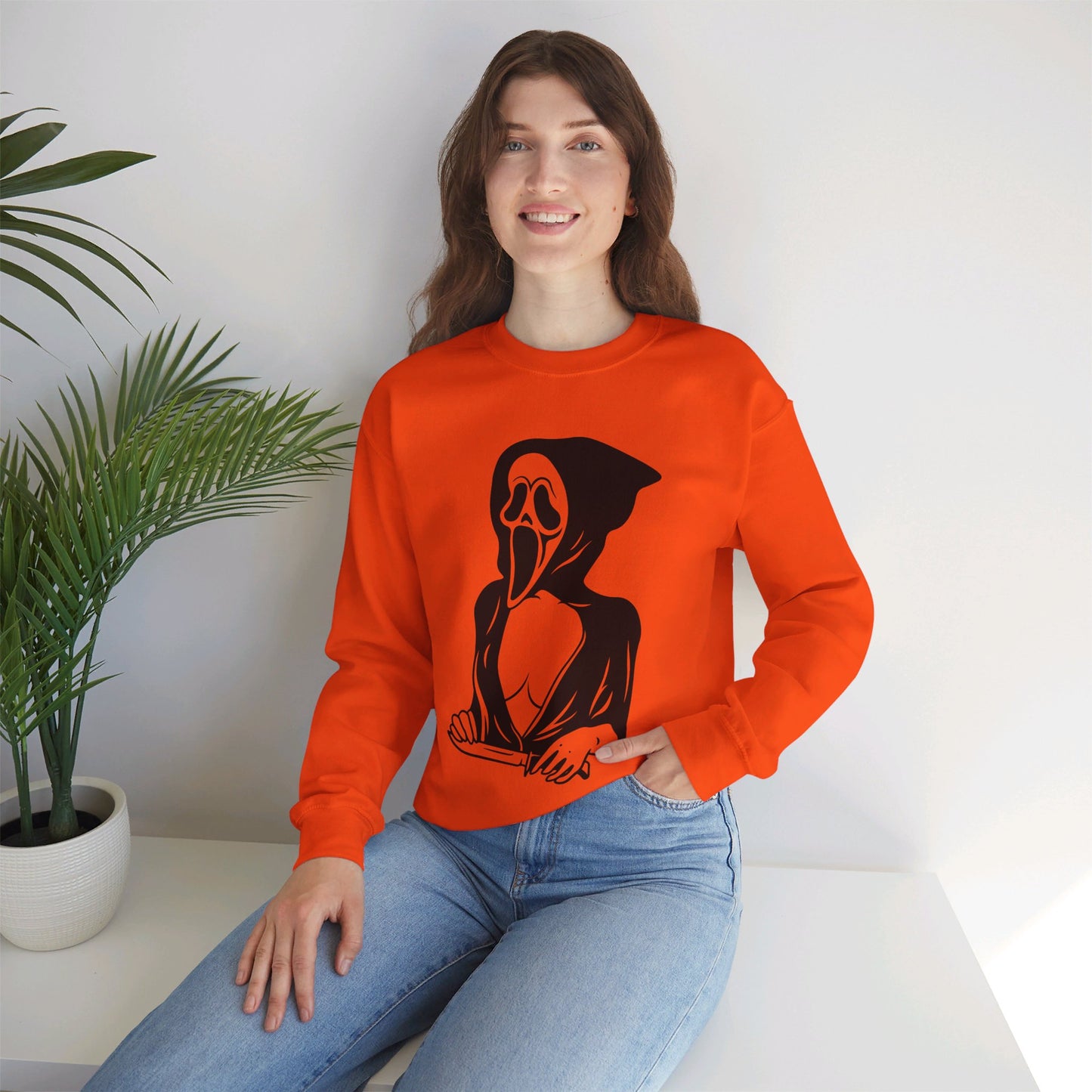 Ghostface Girl Sweatshirt Funny Mean Girls Halloween Sweater Horror Movie Sweatshirt Scream Halloween Outfit Ghostface Valentine Girl Gift