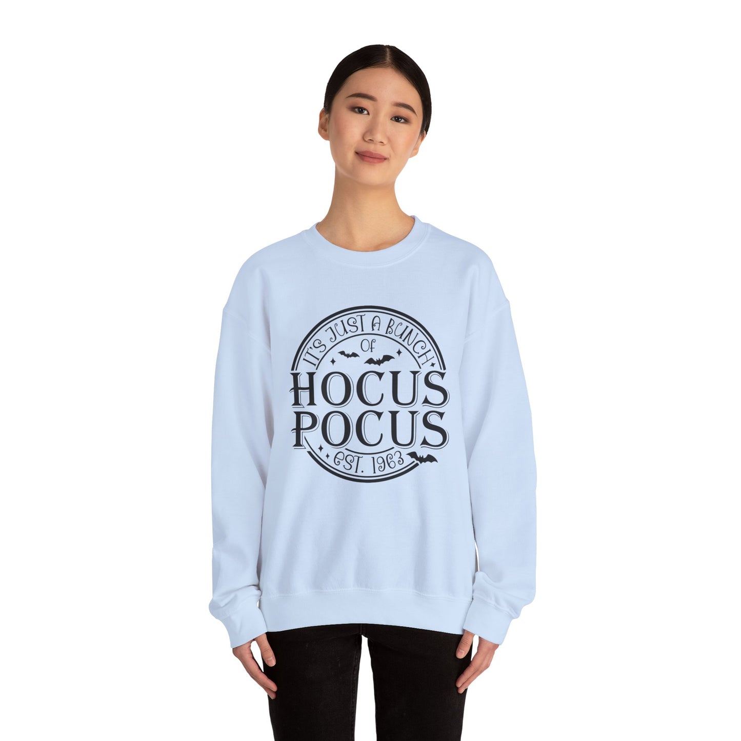 It's Just A Bunch Of Hocus Pocus Sweatshirt Funny Halloween Sweater Retro Halloween Sweatshirt Est 1963 Hocus Pocus Sweater Sanderson Sister