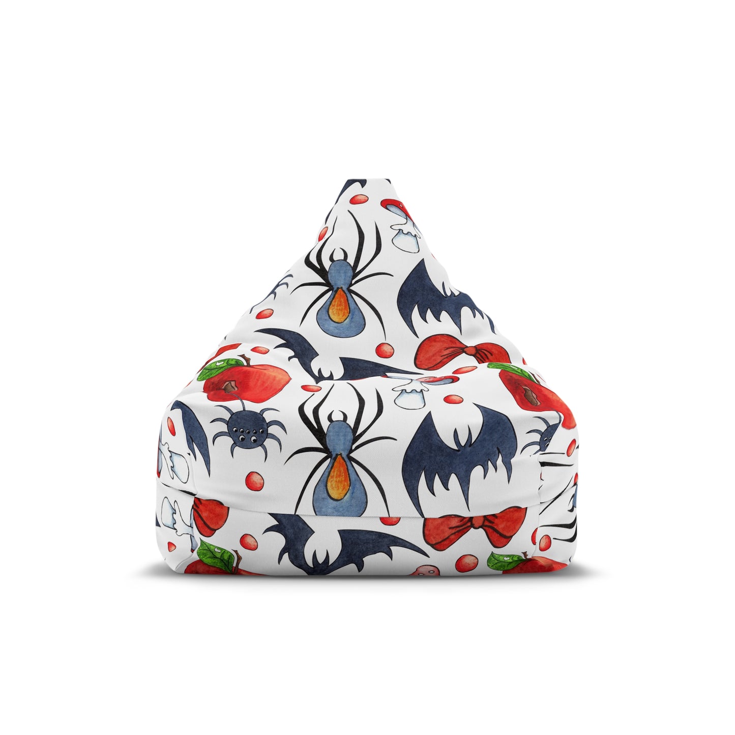 Halloween Theme Bean Bag Chair Cover Home Spider Bat Toadstool Party Decor Teens Bedroom Furniture Gift for Boys Girls Adult Games Room Gift