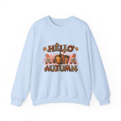 Hello Autumn Sweatshirt Gnomes Fall Sweater Cute Gnome Sweashirt Fall Season Apparel Autumn Thanksgiving Gnome Sweatshirt Thanksgiving Gift