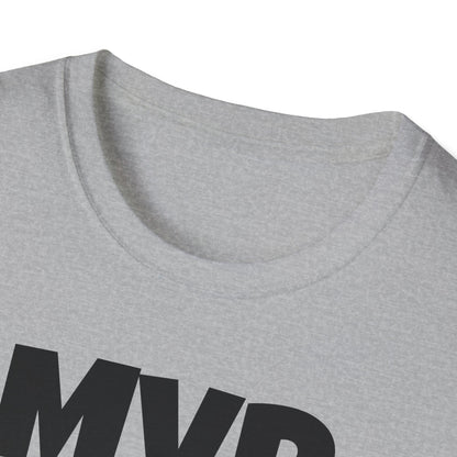 Funny Unisex Softstyle T-Shirt, "MVP - Most Victorious Pillow-fighter", Unique Apparel Gift, Humorous Gag Novelty Tee Present