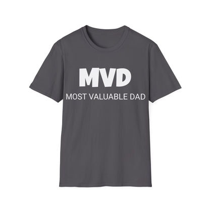 Funny Dad Unisex Softstyle T-Shirt, "MVD", Father's Day Gift, Mens Adult Tee Unique Novelty Present,Ideas for Pappa,Daddy,Pop