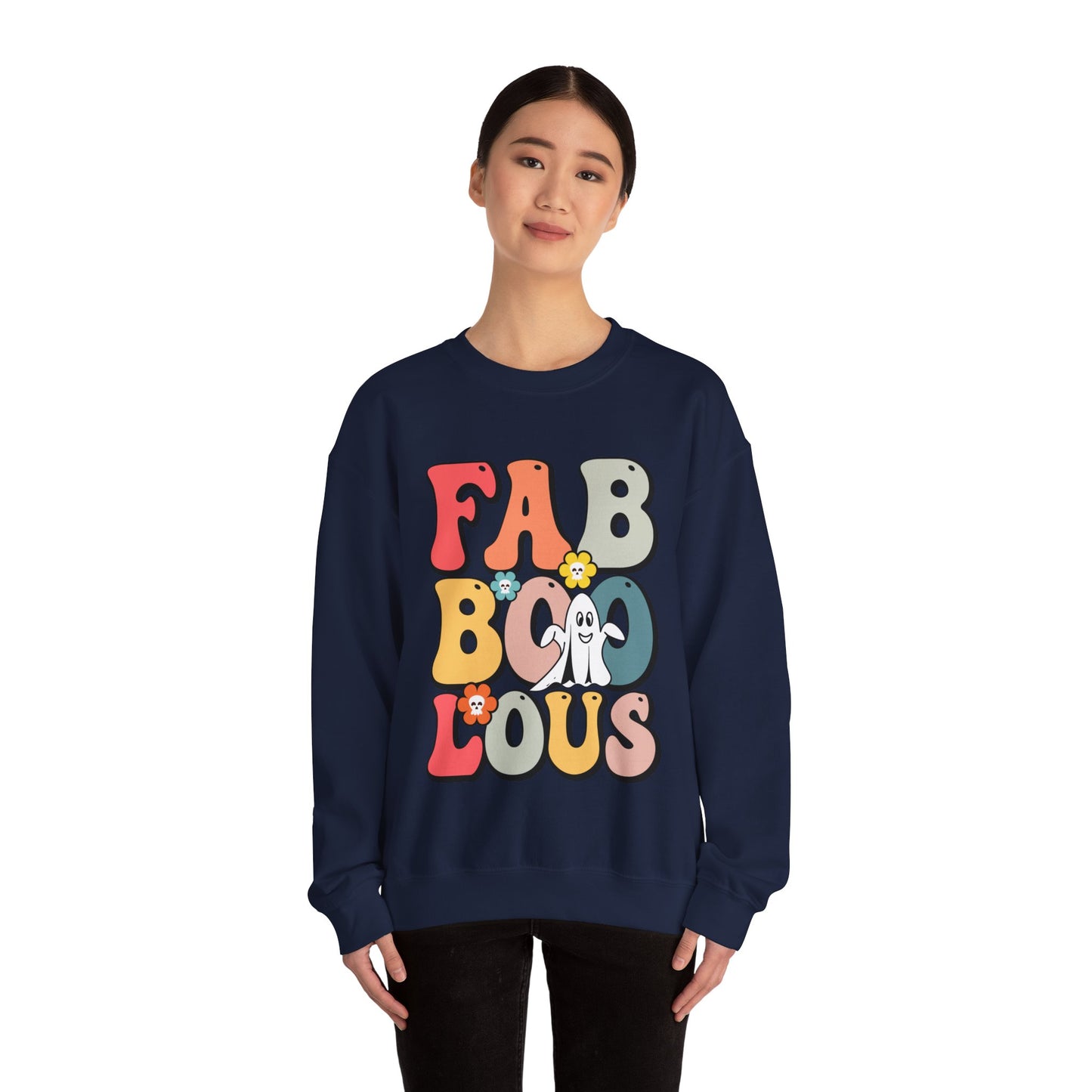 Faboolous Sweatshirt Fabulous Sweater Retro Halloween Sweatshirt Groovy Ghost Sweater Spooky Apparel Trick Or Treat Fall Crewneck Women Gift