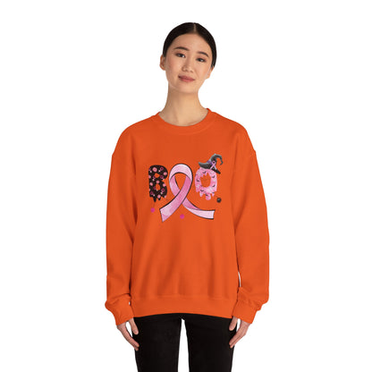 Breast Cancer Boo Sweatshirt Halloween Sweater Cute Breast Cancer Ribbon Halloween Apparel Cancer Warrior Sweat Breast Cancer Survivor Gift