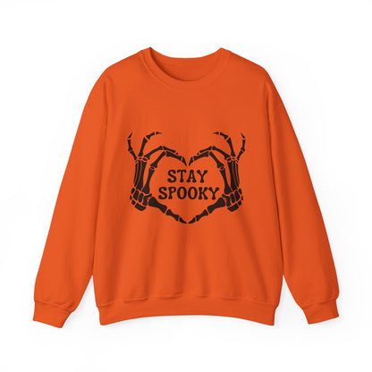 Stay Spooky Sweatshirt Skeleton Sweater Funny Halloween Sweatshirt Spooky Skeleton Hands Halloween Sweater Spooky Season Apparel Retro Fall