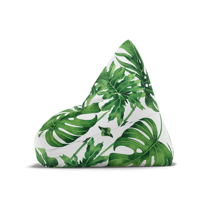 Monstera Bean Bag Chair Cover Green White Nature Home Decor Plant Mom Aesthetic Gift New Holiday Home Gift Botanical Outdoor Patio Beanbag