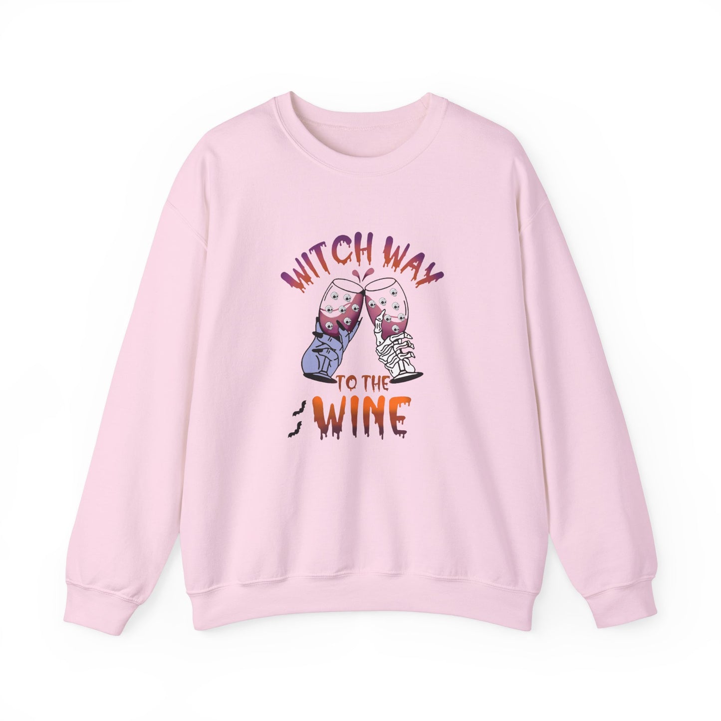 Witch Way To The Wine Sweatshirt Funny Halloween Sweater Halloween Witch Sweatshirt Wine Drinker Gift Halloween Party Spooky Season