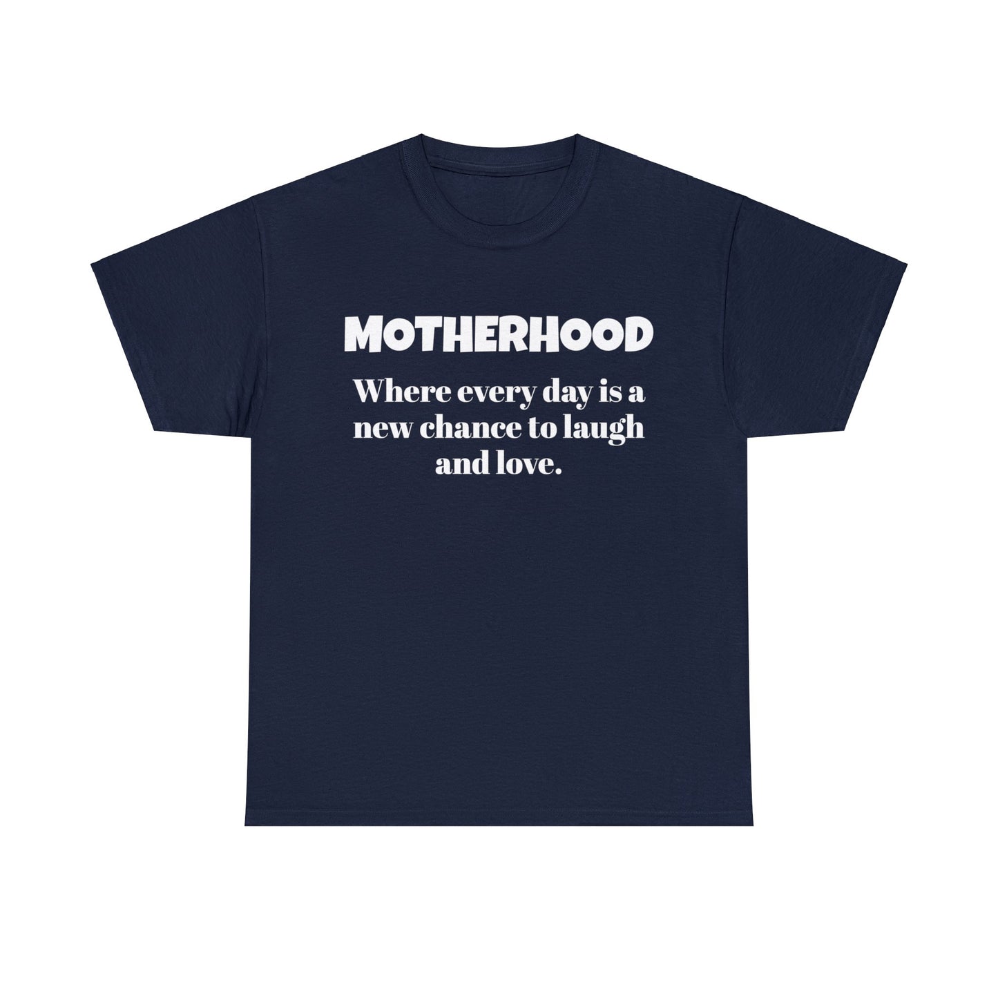 Fun Mom's Unisex Heavy Cotton Tee, "MOTHERHOOD", Mother's Day Gift, T-shirt for Her, Ladies Adult Unique Novelty Present