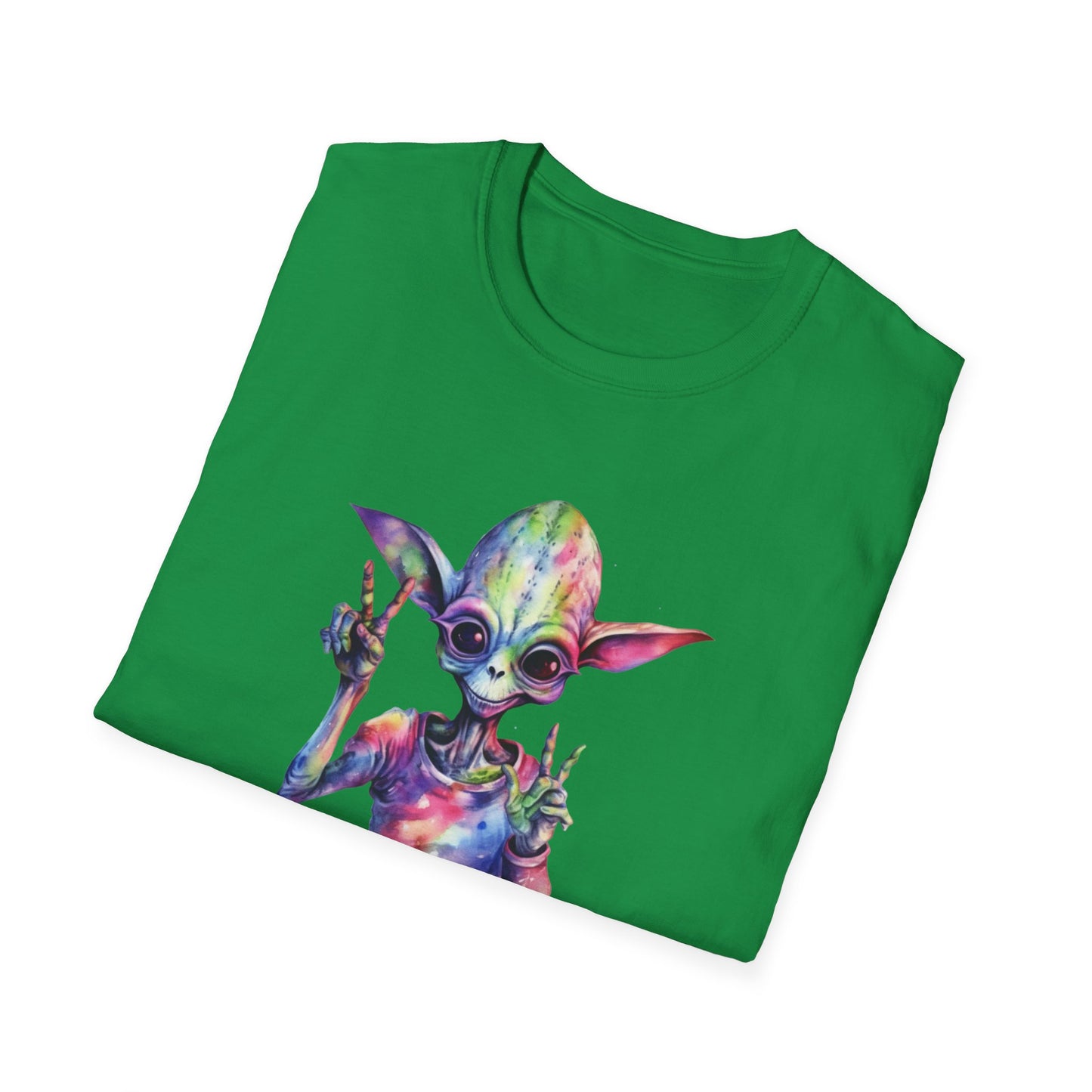 Psychedelic Retro Alien T-Shirt Graphic Art Unisex tshirt Funny UFO UAP Shirts Weird Cool Gift Alien Outer Space Galaxy Intersteller Vibes