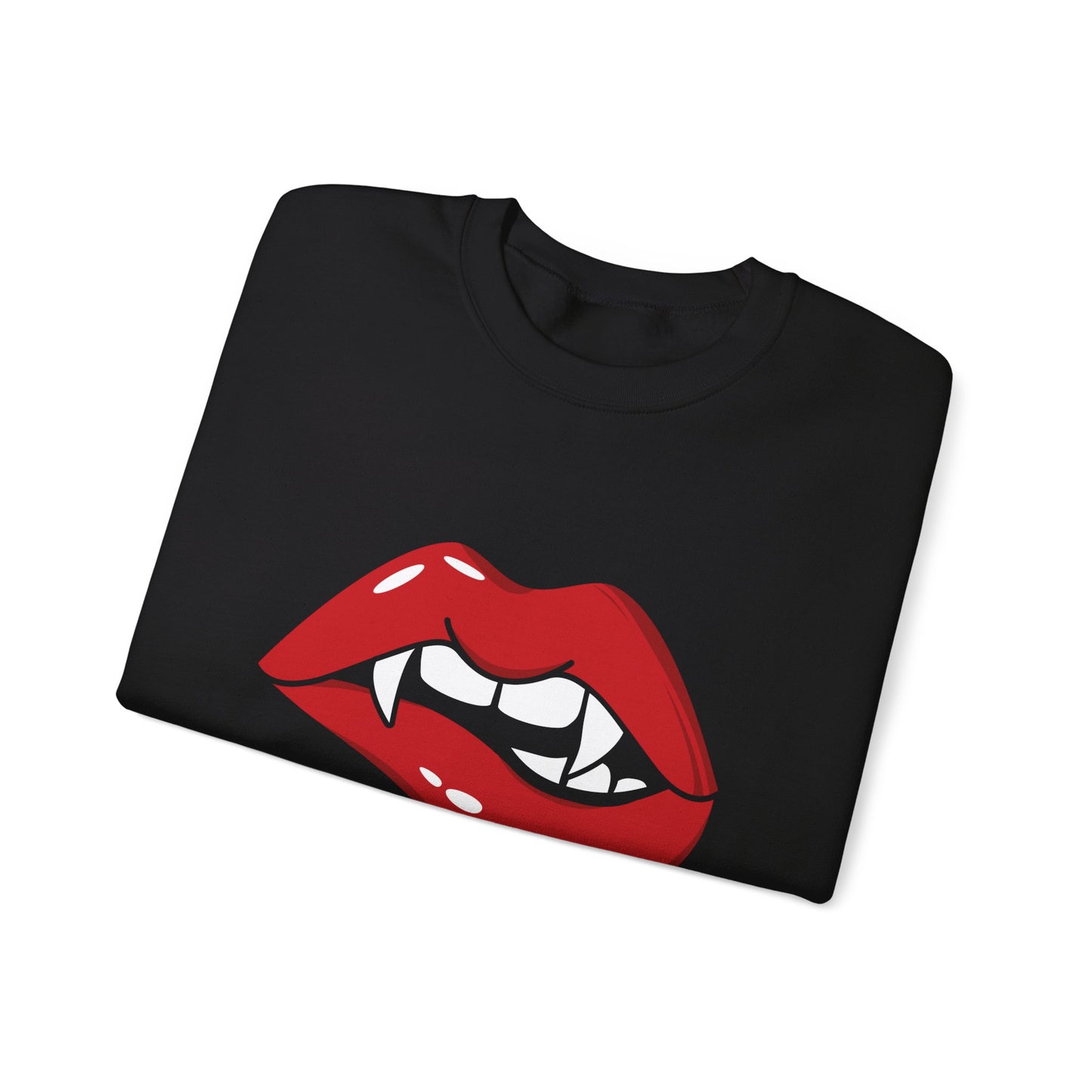 Vampire Sweatshirt Halloween Sweater Vampire Fangs Halloween Apparel Trendy Vampire Lips Sweatshirt Spooky Season Sexy Halloween Costume