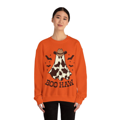 Boo Haw Halloween Sweatshirt Western Halloween Sweater Retro Halloween Sweat Country Cowgirl Halloween Apparel Cowboy Vintage Ghost Crewneck