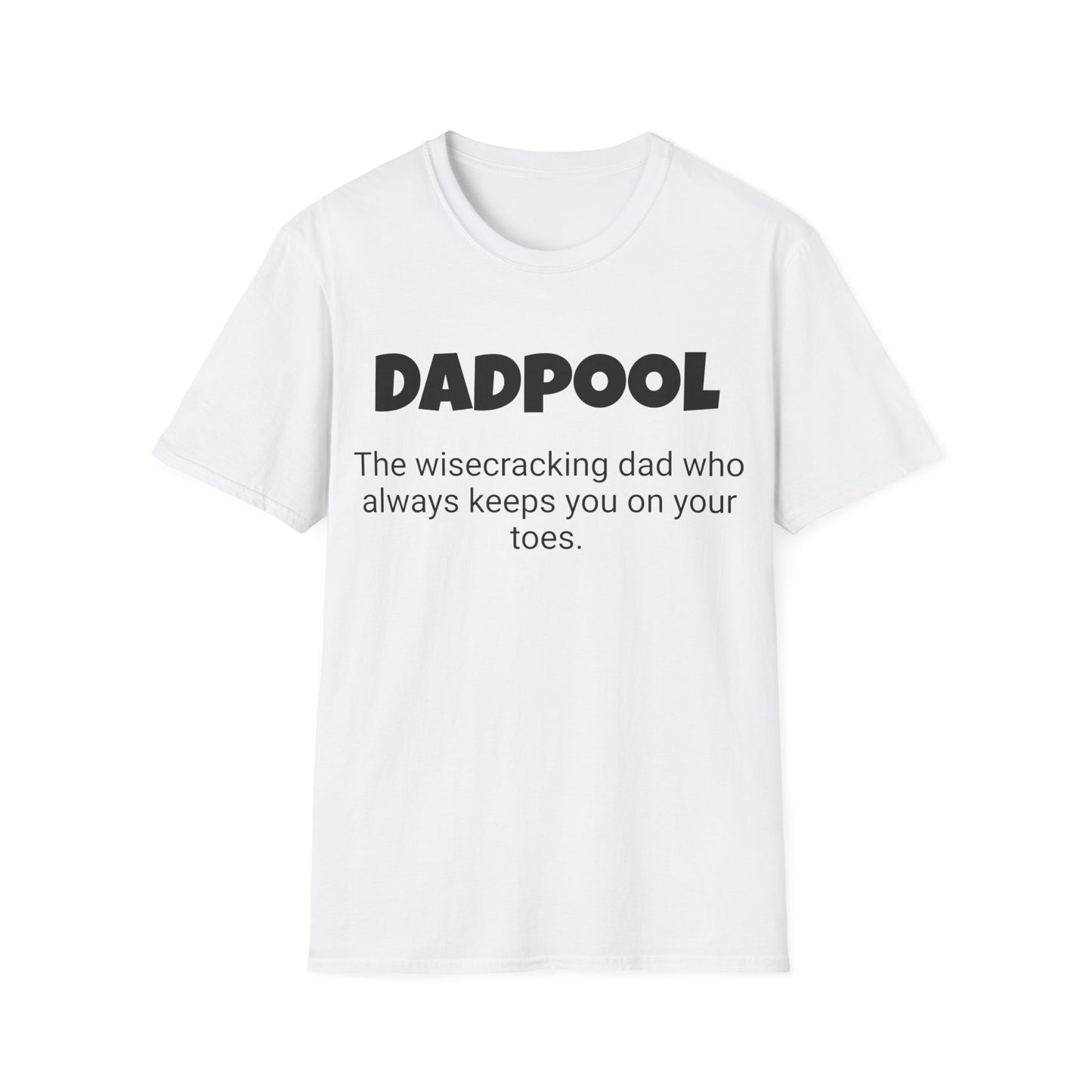 Funny Dad's Mens Softstyle T-shirt, "Dadpool", Father's Day Gift, Tee for Him, Adult Humorous Unique Novelty Apparel Present