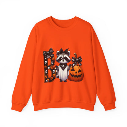 Boo Raccoon Sweatshirt Halloween Raccoon Costume BOO Pullover Sweater Raccoon Lovers Sweatshirt Halloween Cute Raccoon Gift Spooky Season