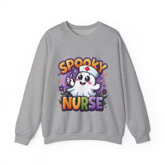 Spooky Nurse Ghost Sweatshirt Cute Nurse Halloween Sweater Ghost Nurse Halloween Sweatshirt Spooky Season Sweater Boo Nursing Student Gift