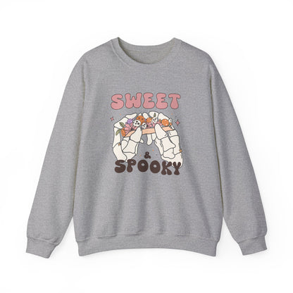 Sweet and Spooky Sweatshirt Retro Halloween Crewneck Groovy Fall Sweater Vintage Halloween Apparel Cool Funky Unique Novelty Women Gift Girl