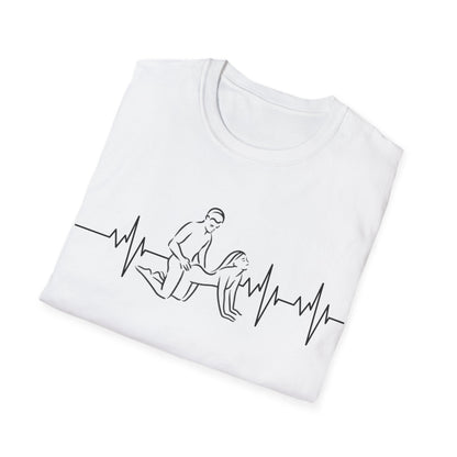 Unisex Heartbeat Kama Sutra T Shirt, Favorite Sexual Pose No.24,Erotic Sexual Desire Couples Gift,Naughty Kinky Adult T-shirt24