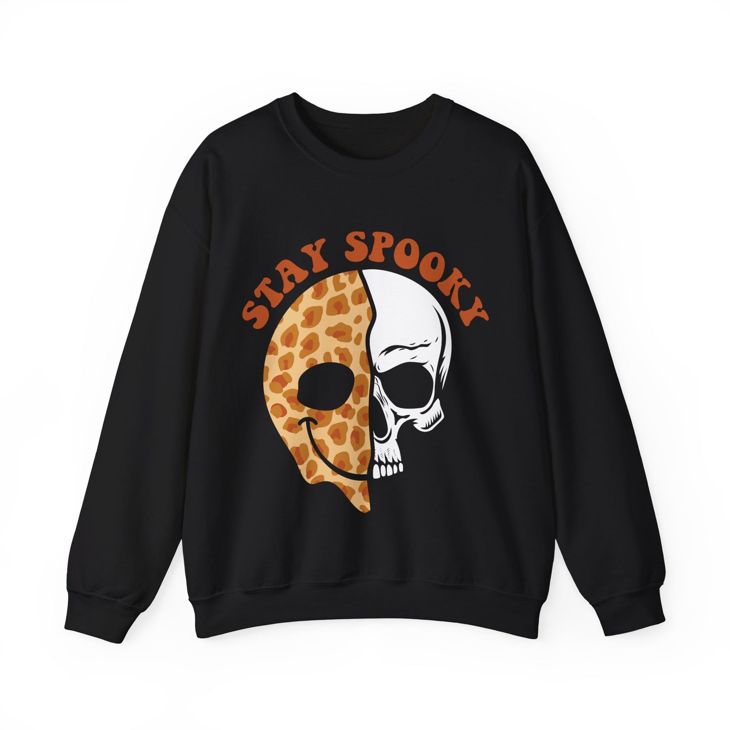 Stay Spooky Sweatshirt Halloween Sweater Spooky Season Sweatshirt Skeleton Smiley Retro Halloween Crewneck Vintage Fall Retro Autumn Apparel