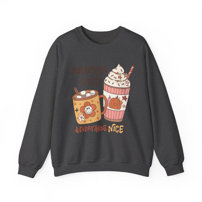 Pumpkin Spice and Everything Nice Sweatshirt Hot Chocolate Sweater Pumpkin Spice Sweater Fall Coffee Sweat Retro Fall Latte Autumn Apparel