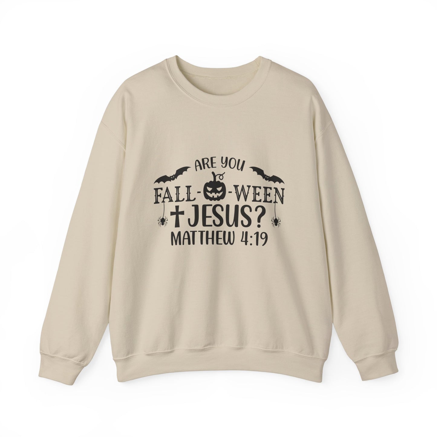 Are You Fall-O-Ween Jesus Sweater Christian Sweatshirt Fall Religious Sweater Matthew 4:19 Bible Verse Sweatshirt Falloween Jesus Halloween