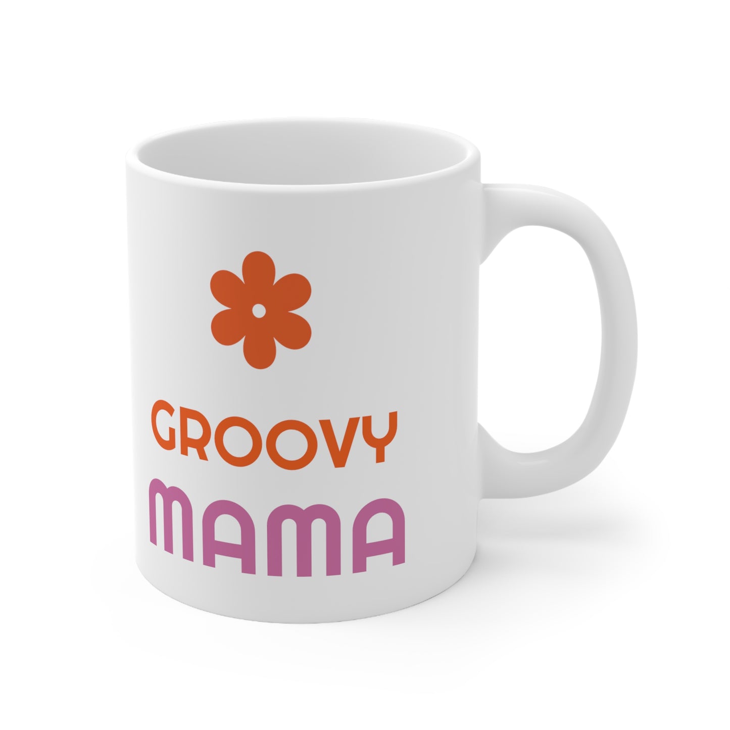 Mother's Day 11oz Coffee Mug, "Groovy MAMA", Mother's Day Gift, Present for Mom, For Her Birthday, Christmas, Novelty Mom Gift, Mom Present