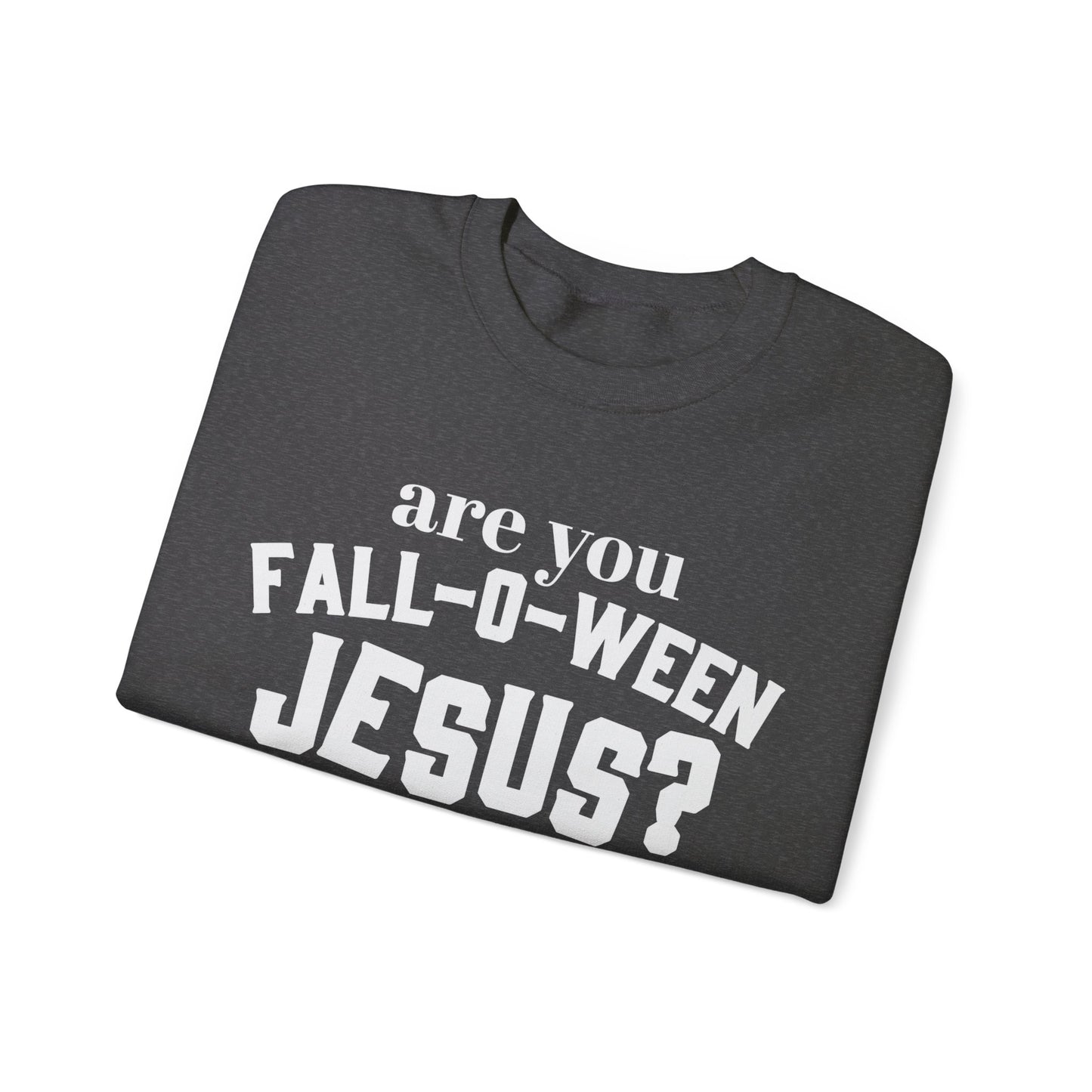 Are You Fall-O-Ween Jesus Sweatshirt Falloween Jesus Halloween Sweater Christian Religious Crewneck Follow Jesus Sweater Matthew Bible 4:19