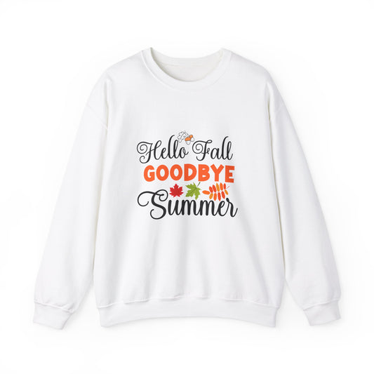 Goodbye Summer Hello Autumn Sweatshirt Fall Sweater Autumn Crewneck Fall Season Sweater Fall Gifts Thanksgiving Jumper Autumn Lover Apparel