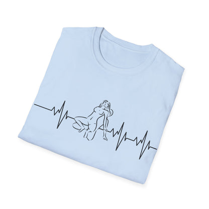 Unisex Heartbeat Kama Sutra T Shirt, Favorite Sexual Pose No.19,Erotic Sexual Desire Couples Gift,Naughty Kinky Adult T-shirt