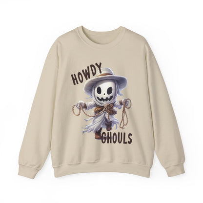 Howdy Ghouls Western Halloween Sweatshirt Funny Western Ghost Halloween Sweater Punny Ghost Howdy Ghouls Pullover Sweater Fall Unisex Gift