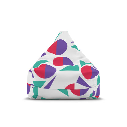 Geometric Bean Bag Chair Cover Colorful 80s Home Party Decor Aesthetic New Home Gift Teens Bedroom Gift Furniture Gaming Beanbag Cover Gift