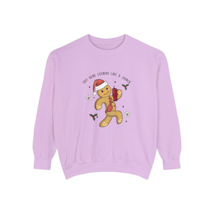 Comfort Colors® Out Here Lookin Like A Snack Sweatshirt Boojee Christmas Sweatshirt Gingerbread Man Sweater Funny Christmas Gift Holiday Tee