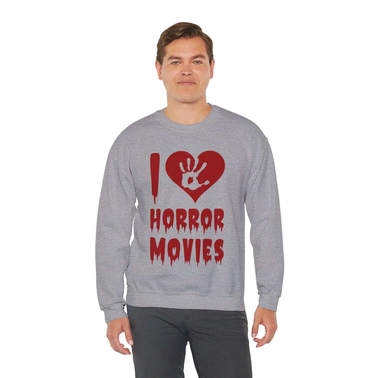 I Love Horror Movies Sweatshirt Horror Movie Addict Sweatshirt Halloween Horror Fan Club Sweatshirt Horror Club Movie Fanatic Halloween Gift