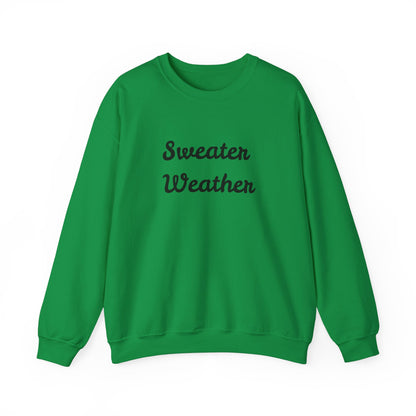 Fun Unisex Crewneck Sweatshirt,"Sweater Weather", Cute Unique Him/Her Gift, Novelty Present Christmas, Birthday, Any Occasion