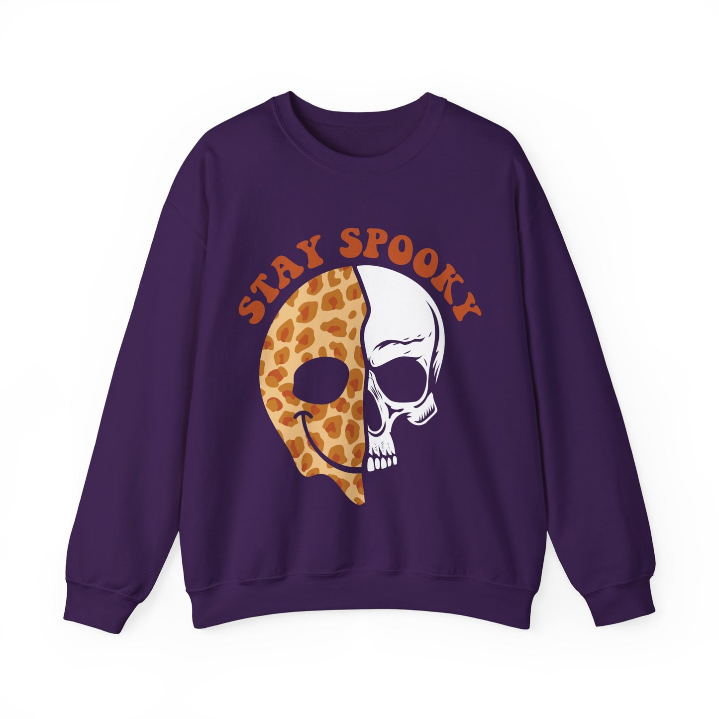 Stay Spooky Sweatshirt Halloween Sweater Spooky Season Sweatshirt Skeleton Smiley Retro Halloween Crewneck Vintage Fall Retro Autumn Apparel