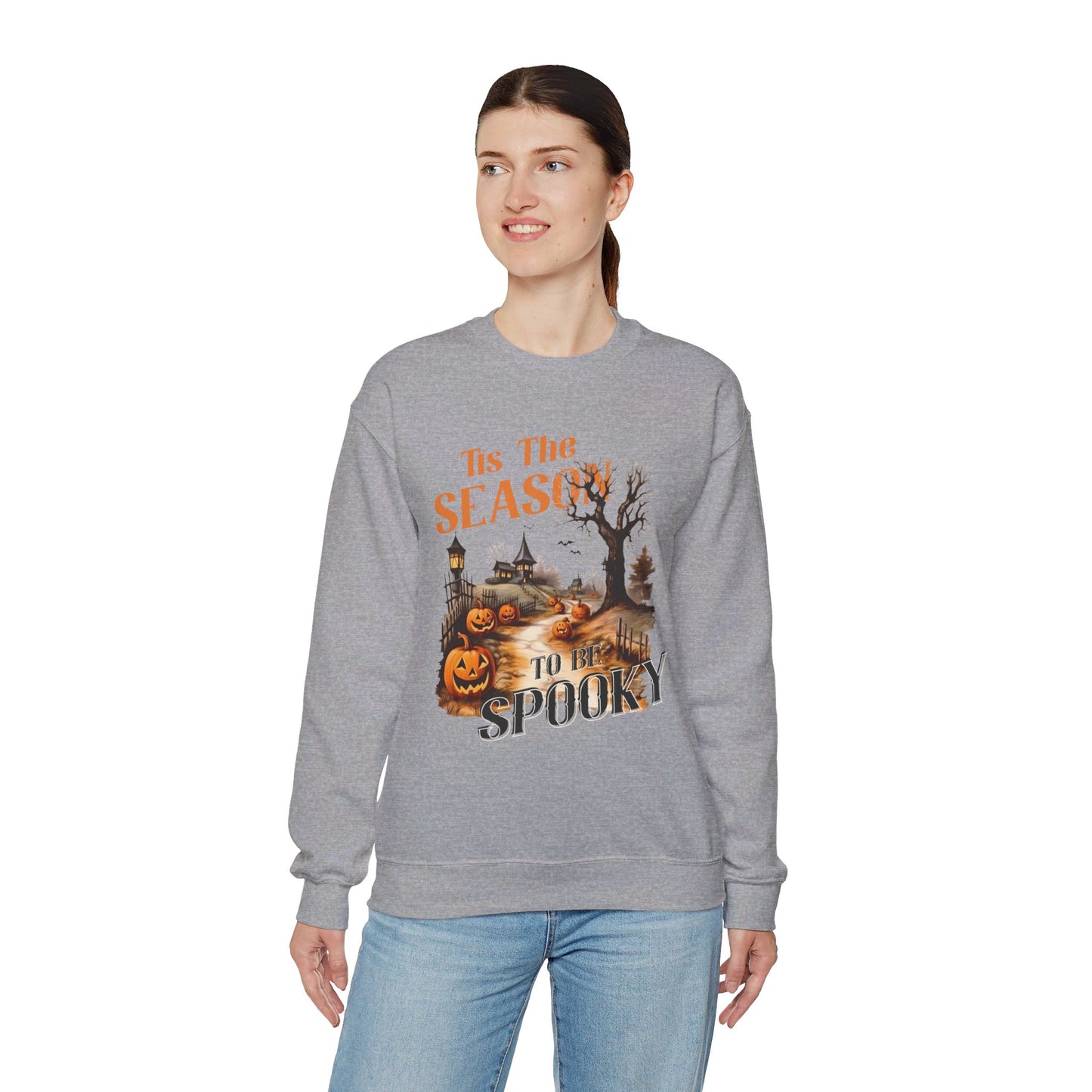 Tis The Season To Be Spooky Halloween Sweatshirt Vintage 1950s Halloween Fall Sweater Retro Halloween Pumpkins Spooky Season Apparel Unique