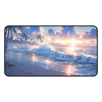 Anime Beach Desk Mat Skyscraper Office Desk Accessoies Manga Fan Mouse Pad Japanese Desk Pad Landscape Large Gaming Mousepad XL Unique Gift