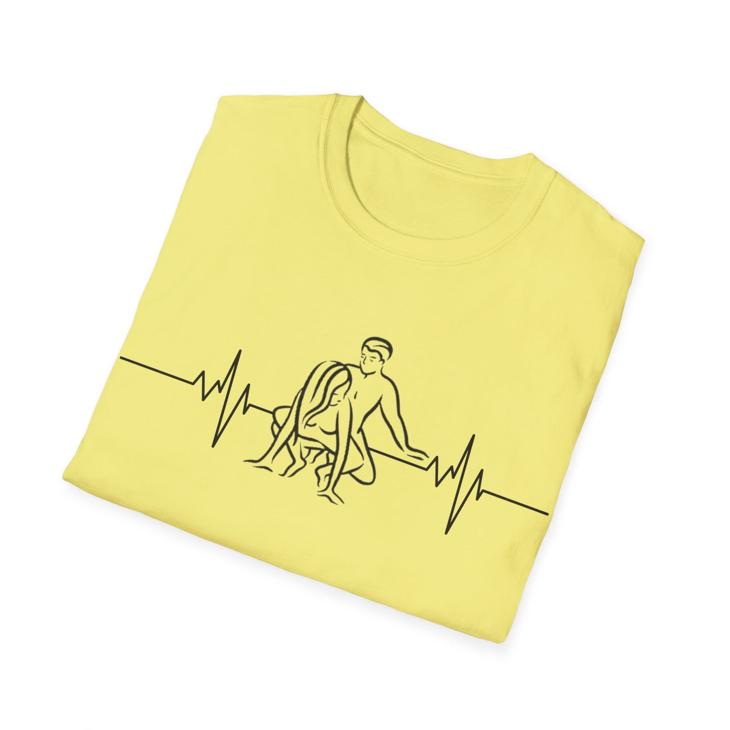 Unisex Heartbeat Kama Sutra T Shirt, Favorite Sexual Pose No.40,Erotic Sexual Desire Couples Gift,Naughty Kinky Adult T-shirt