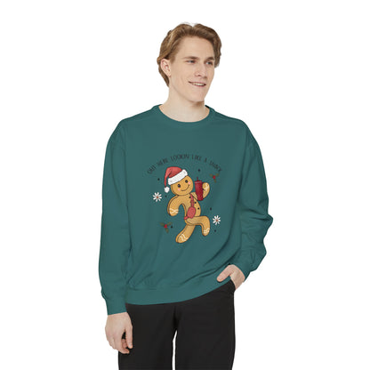 Comfort Colors® Out Here Lookin Like A Snack Sweatshirt Boojee Christmas Sweatshirt Gingerbread Man Sweater Funny Christmas Gift Holiday Tee