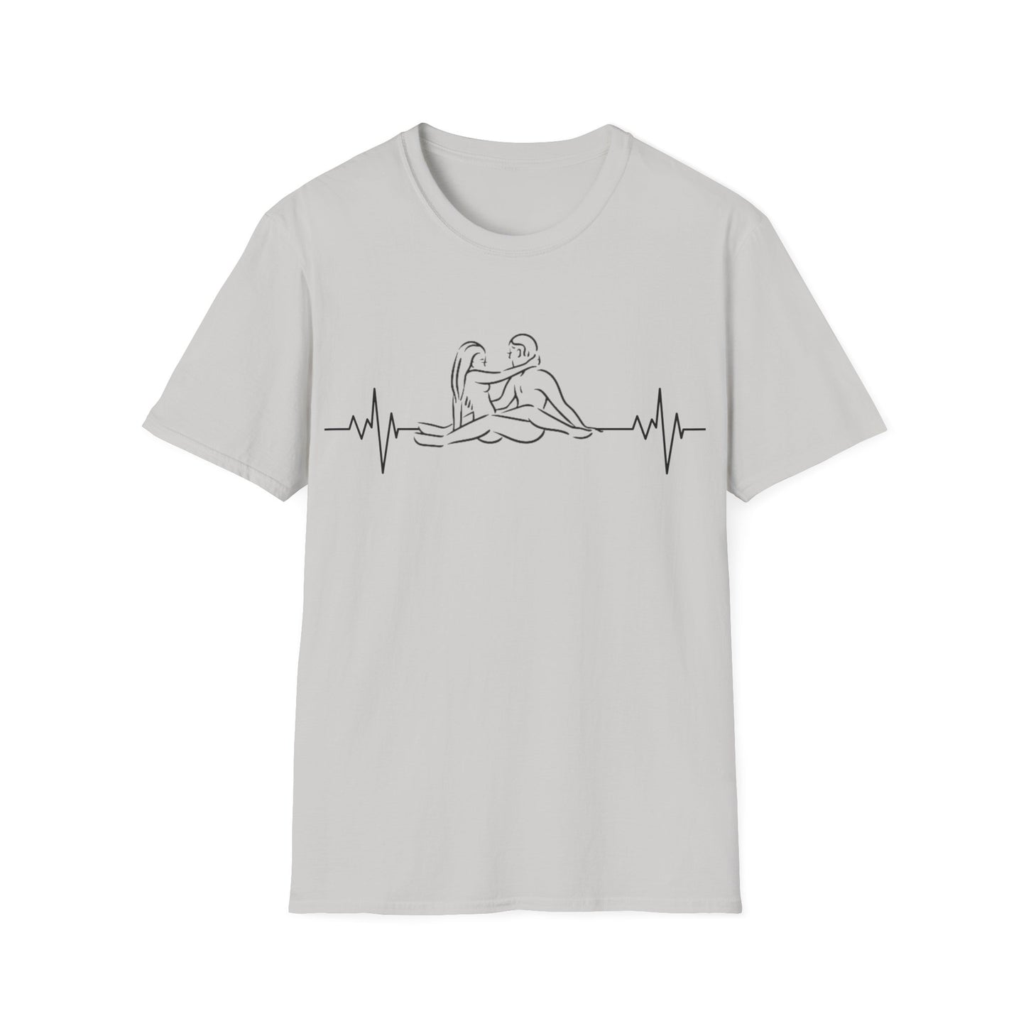 Unisex Heartbeat Kama Sutra T Shirt, Favorite Sexual Pose No.13,Erotic Sexual Desire Couples Gift,Naughty Kinky Adult T-shirt