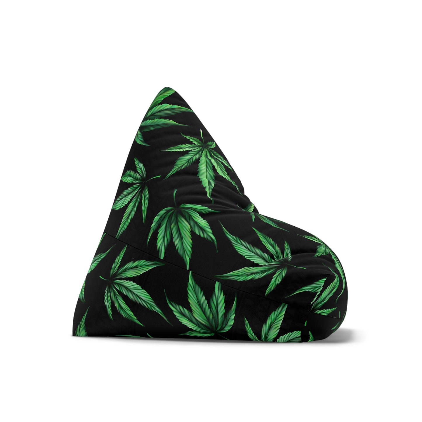 Marijuana Pot Leaves Gaming Bean Bag Chair Cover Black Green Home Decor Weed Cannabis Games Beanbag Living Room Gift Adults Bedroom Man Cave