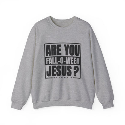 Are You Fall-O-Ween Jesus Sweatshirt Falloween Jesus Halloween Sweater Christian Fall Religious Crewneck Follow Jesus Sweater Matthew Bible